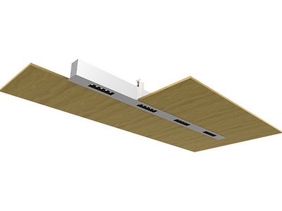 LUZ Louver Trimmed Recessed LED Linear Light, 2835 LEDs, 90lm/W