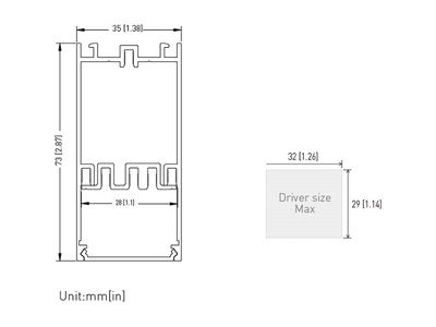 SLIM Series 15°/30° / 45° Reflector Louver Surface Linear Light